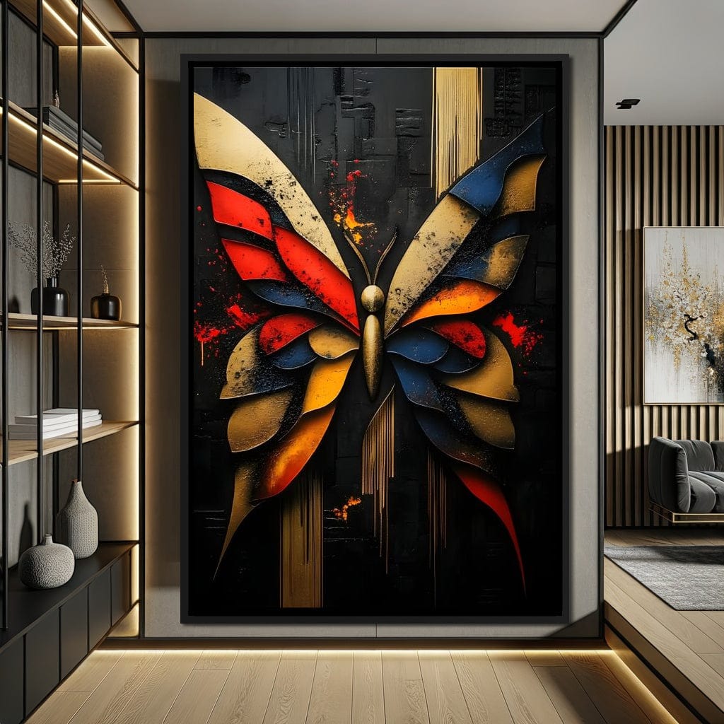 Butterfly Radiance Symphony Canvas Wall Art
