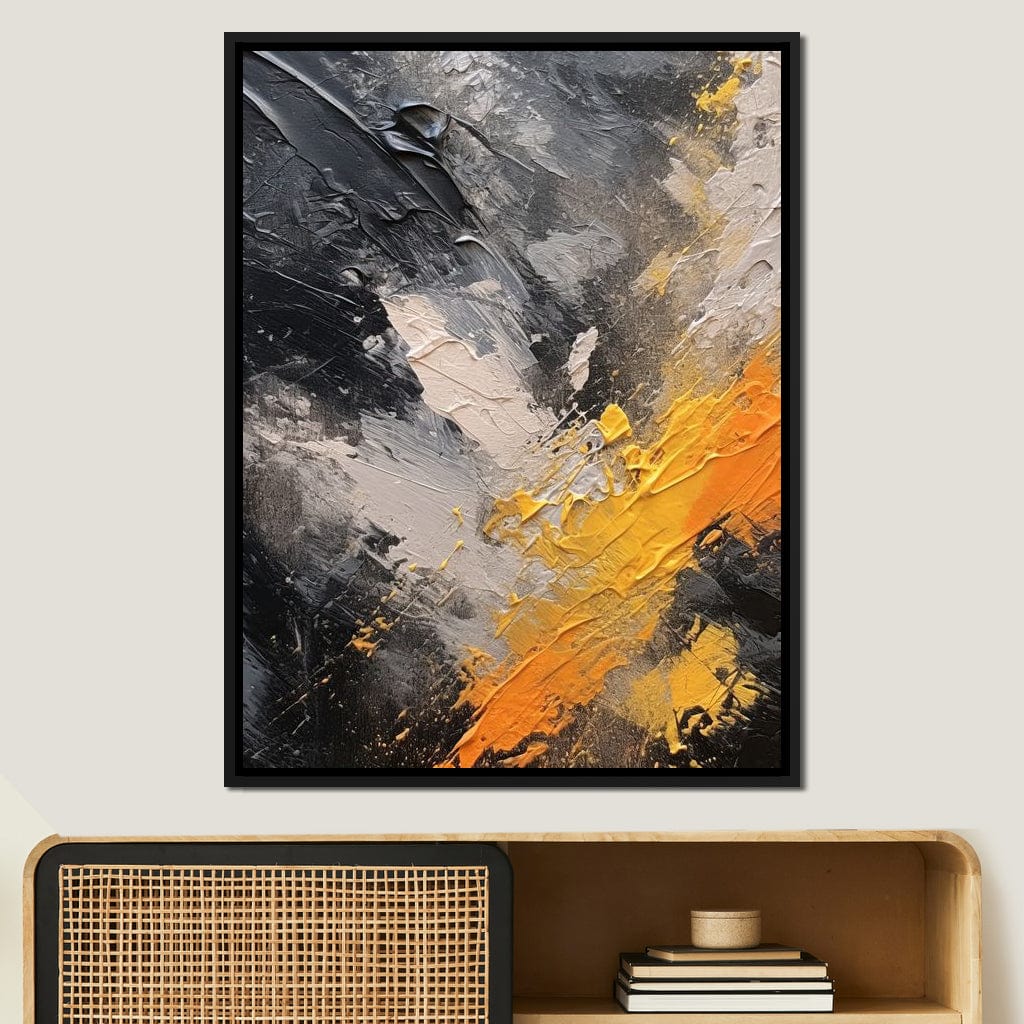 Abstract Onyx Radiance Canvas Wall Art