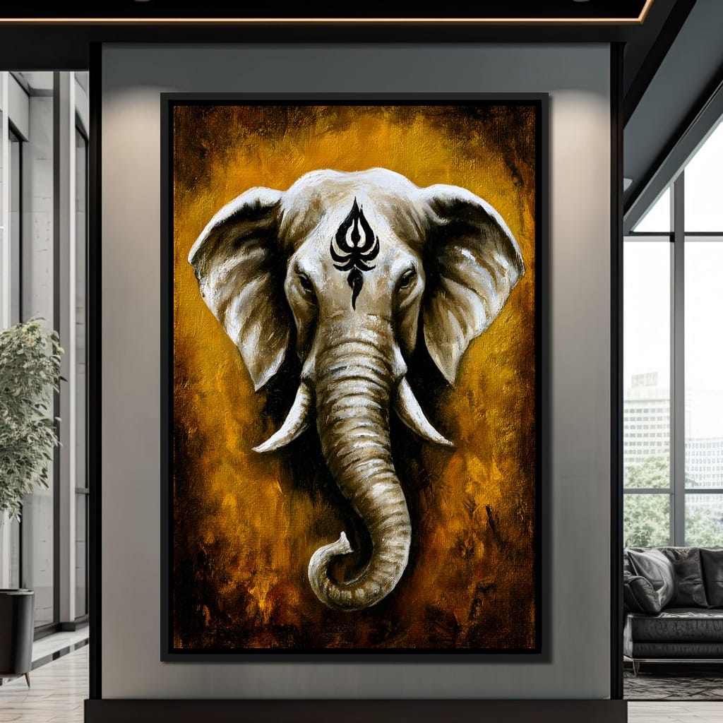 Sacred Wisdom Of The Tusker Canvas Wall Art