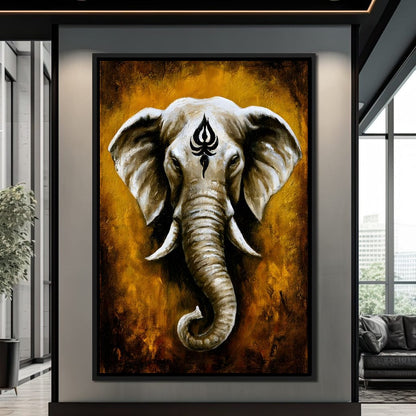 Sacred Wisdom Of The Tusker Canvas Wall Art