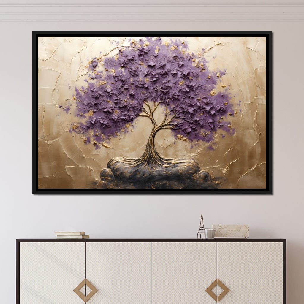 Golden Grove in Purple Hues Canvas Wall Art