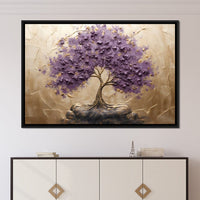 Golden Grove in Purple Hues Canvas Wall Art