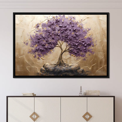 Golden Grove in Purple Hues Canvas Wall Art