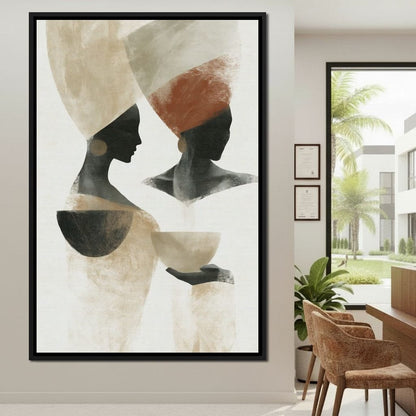 Two Souls Sharing A Morning Ritual Canvas Wall Art