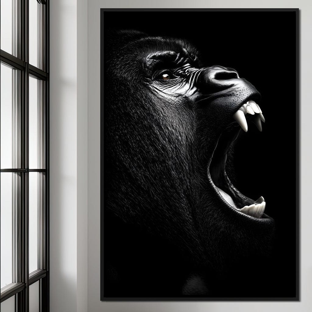 Primal Roar Silence Echoes Canvas Wall Art