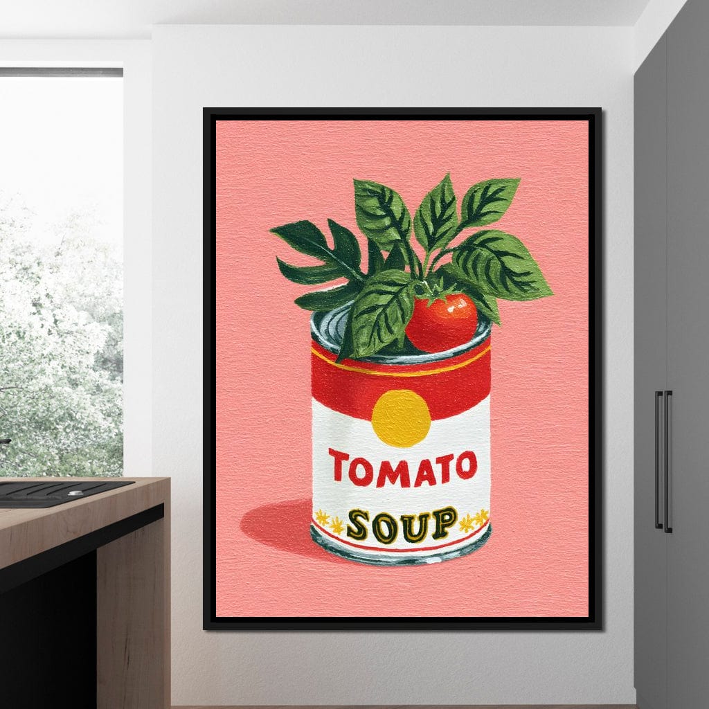 Pop Tomato Soup Garden Can Canvas Wall Art