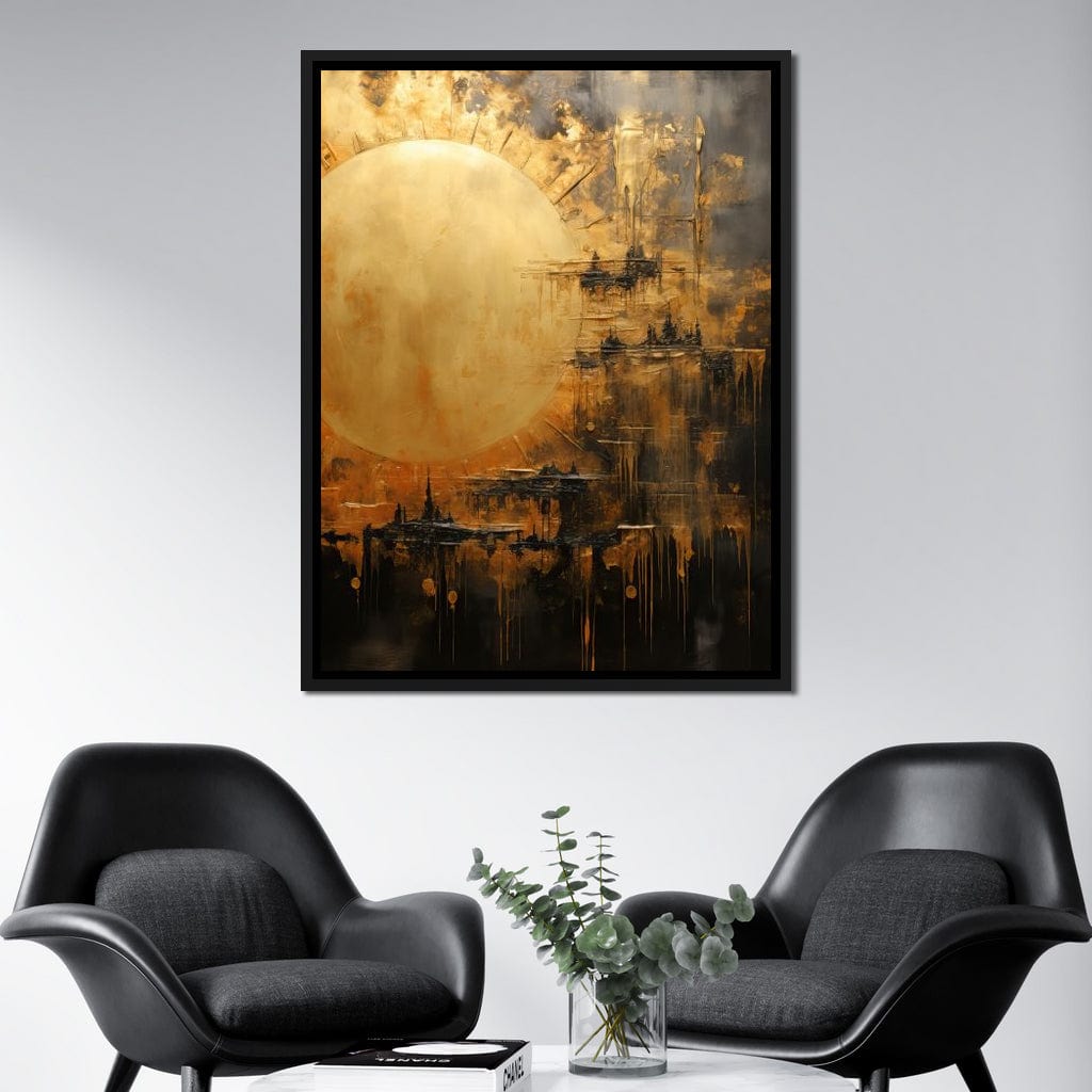 Golden Sun Atmosphere Canvas Wall Art