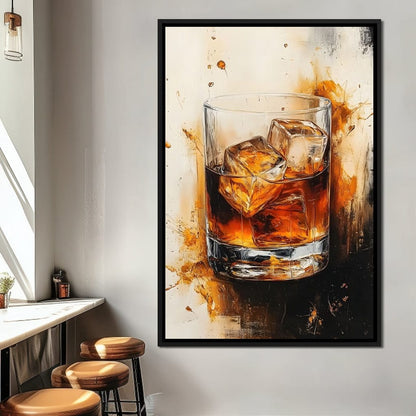 Whiskey Drink Elegance Canvas Wall Art