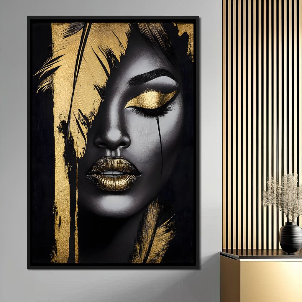 Golden Elegance Enigma Canvas Wall Art