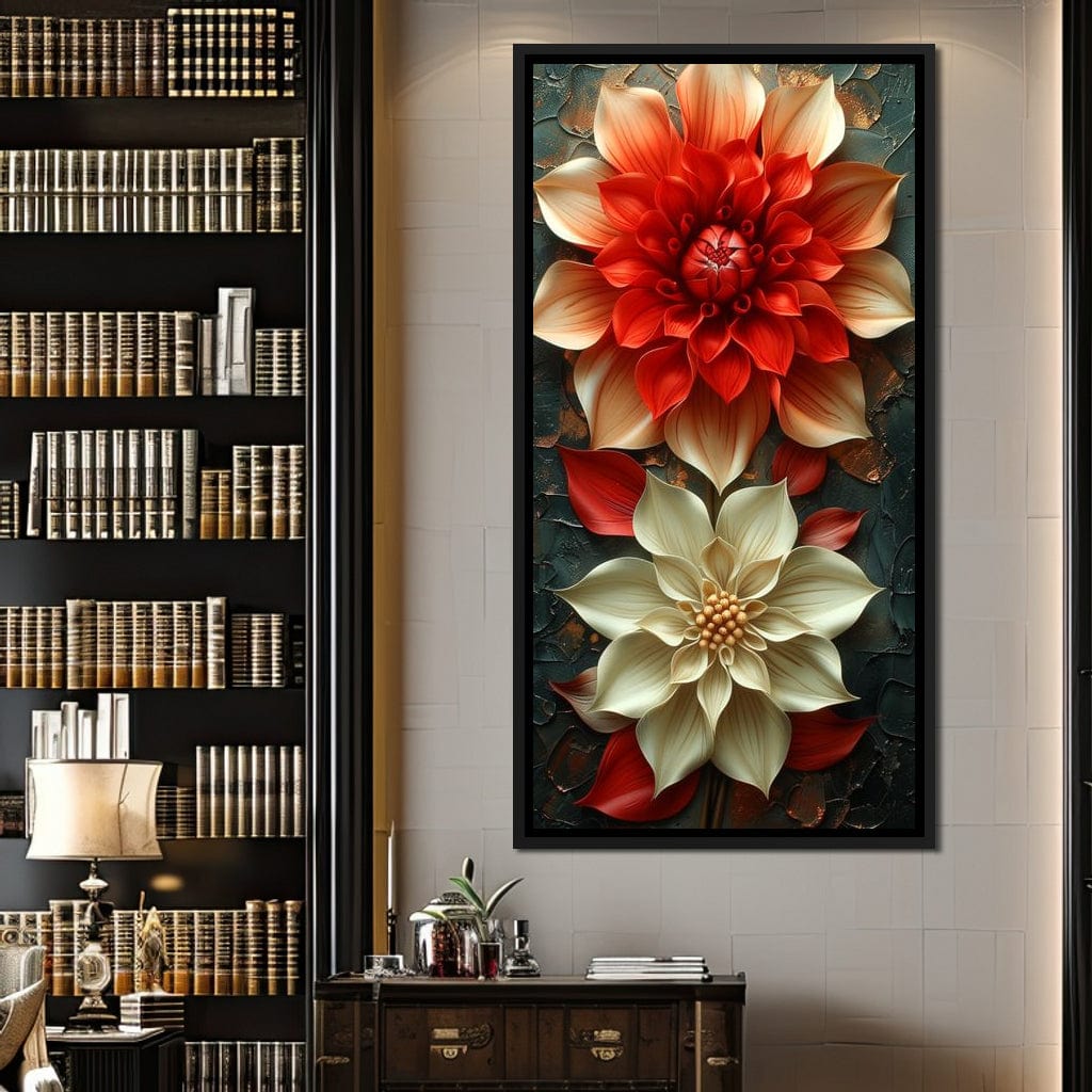 Autumnal Bloom Symphony Canvas Wall Art