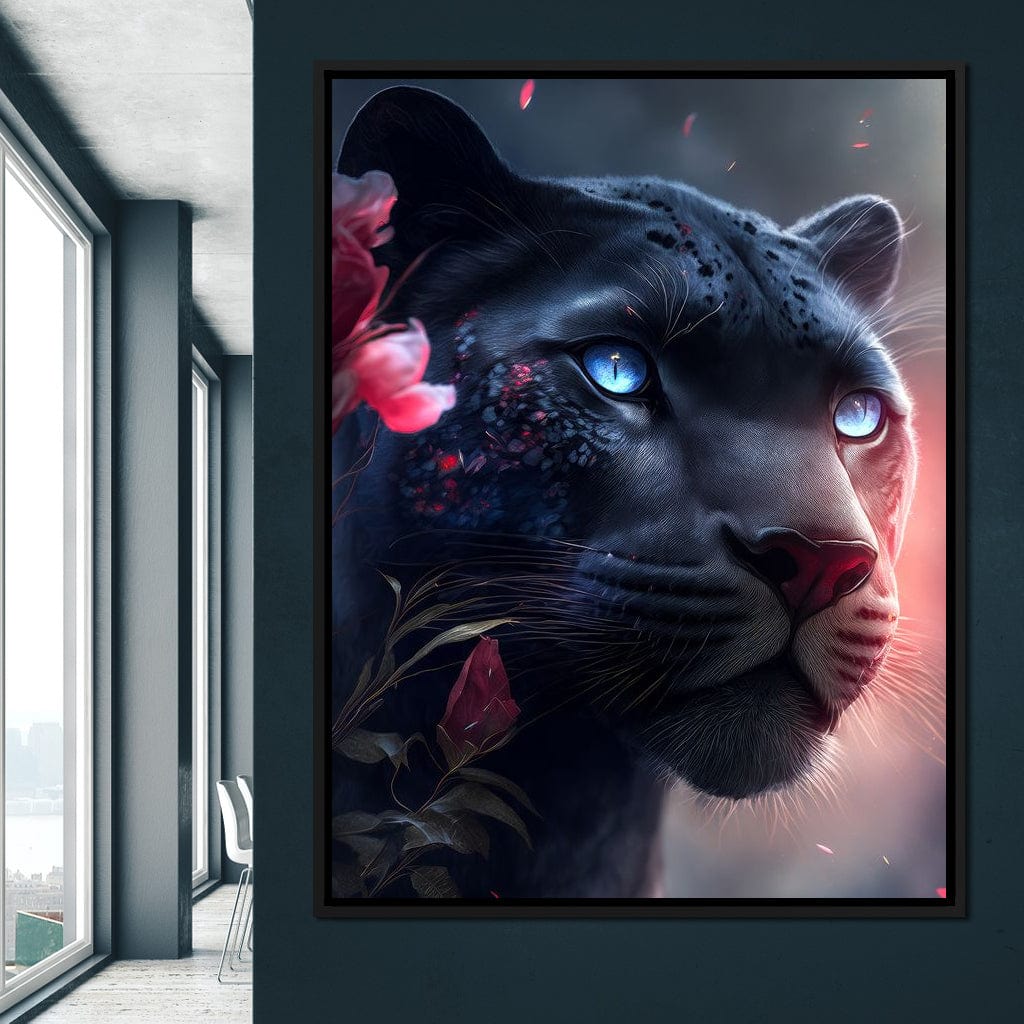 Black Panther Pink Canvas Wall Art