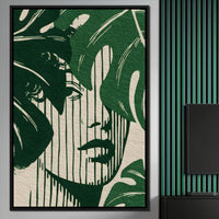Botanical Shadow Portrait Canvas Wall Art