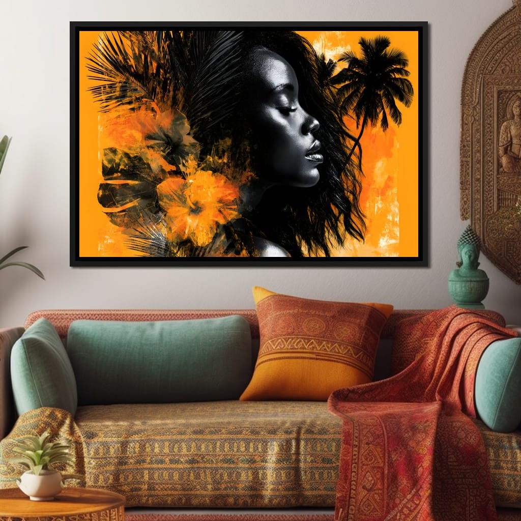 Golden Solitude Tropics Rising Canvas Wall Art