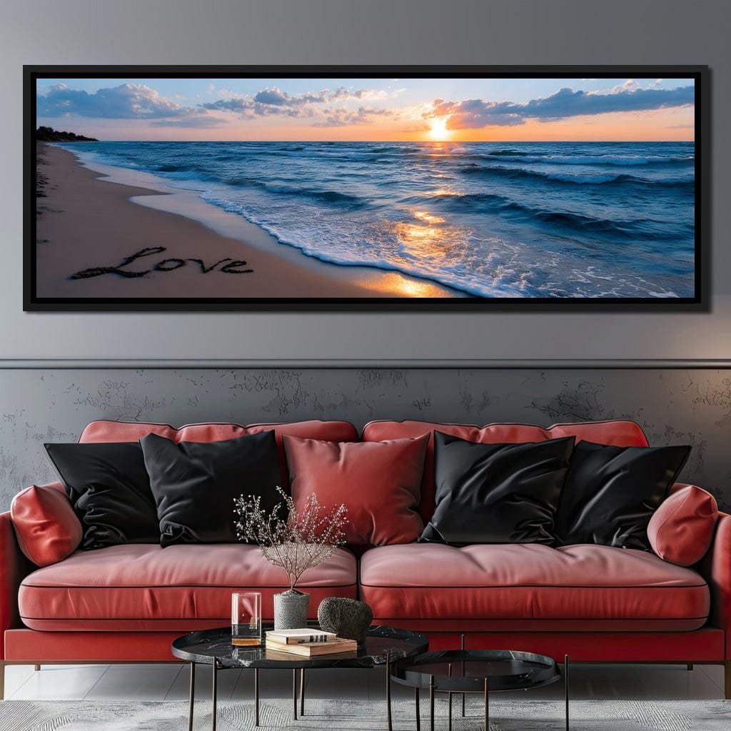 Sunset Shores Eternal Affection Canvas Wall Art