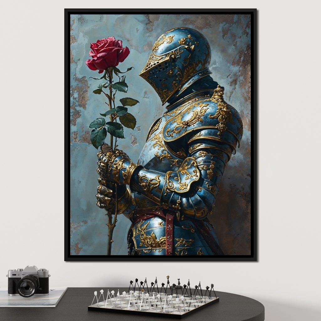 Knight of the Velvet Bloom Canvas Wall Art