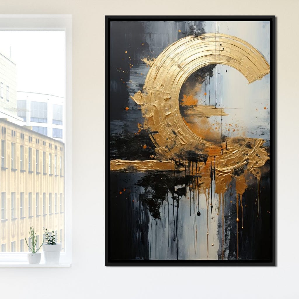 Golden Auroral Echoes Canvas Wall Art