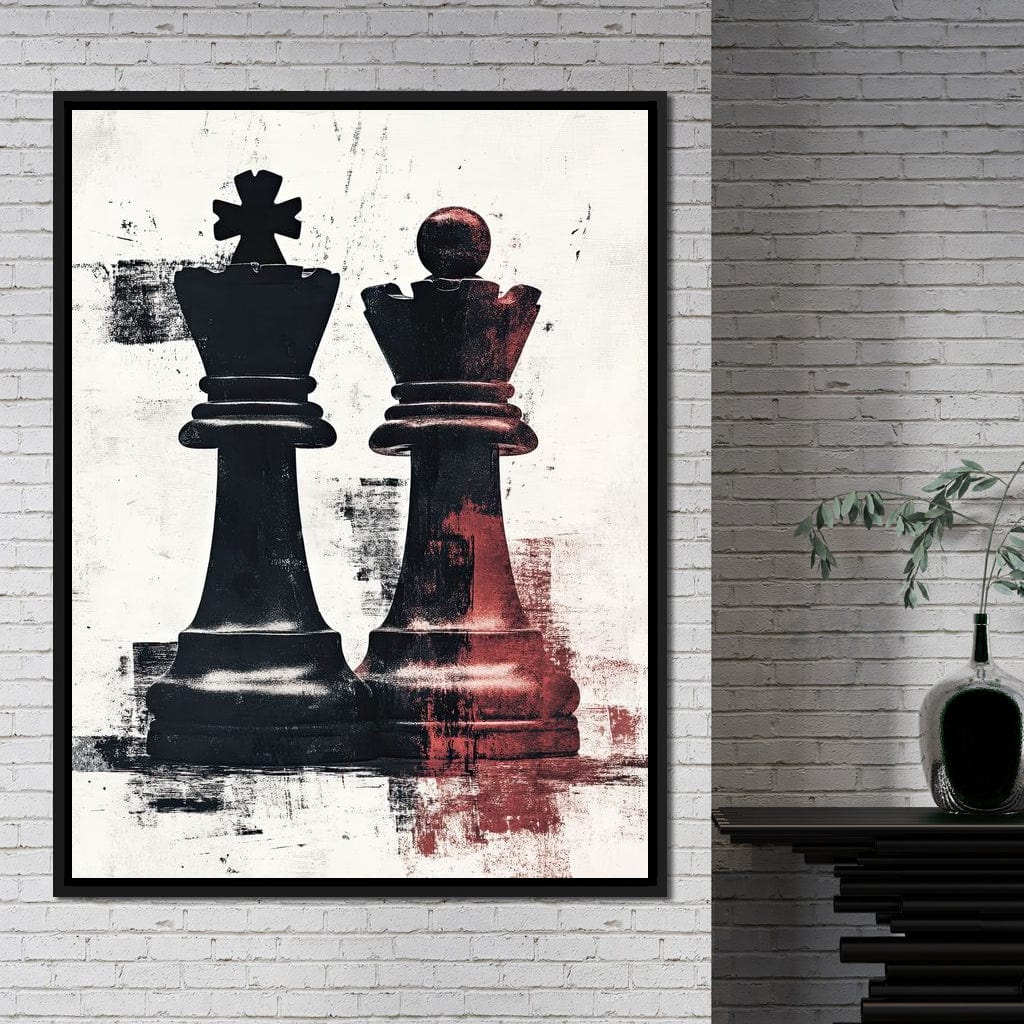 Chess Kings Encounter Majesty Canvas Wall Art