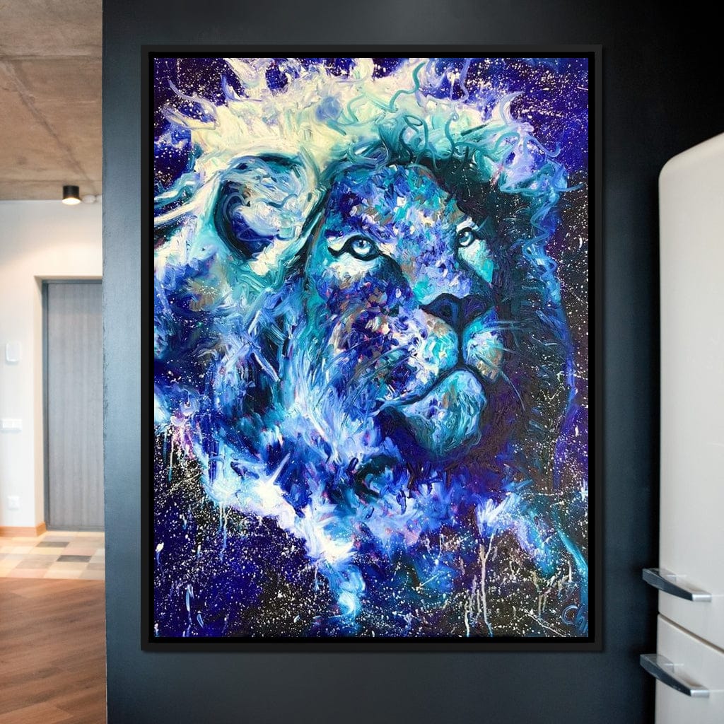 Astral Lion Canvas Wall Art