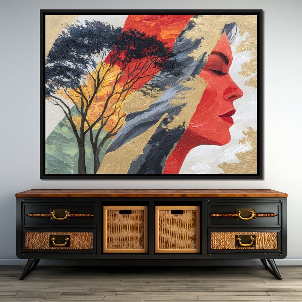 Tree of Vibrant Reflections Canvas Wall Art