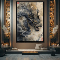 Mystic Dragon Tempest Canvas Wall Art