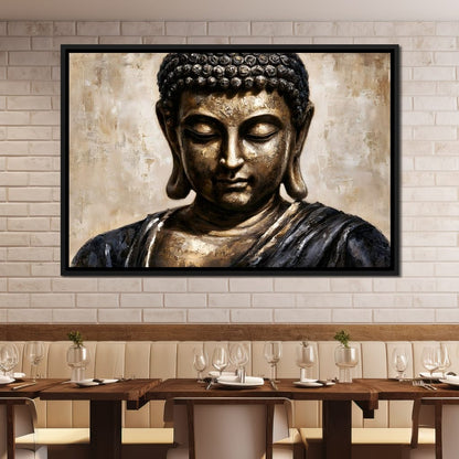 Golden Stillness Of Inner Reflection Canvas Wall Art
