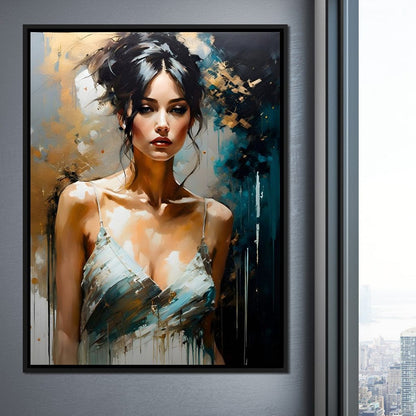 Female Portrait 0012 Canvas Wall Art