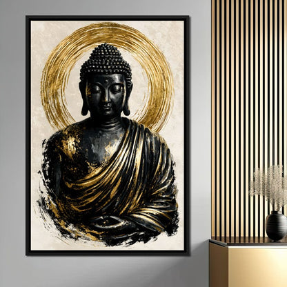 Silent Radiance of the Gilded Soul Canvas Wall Art