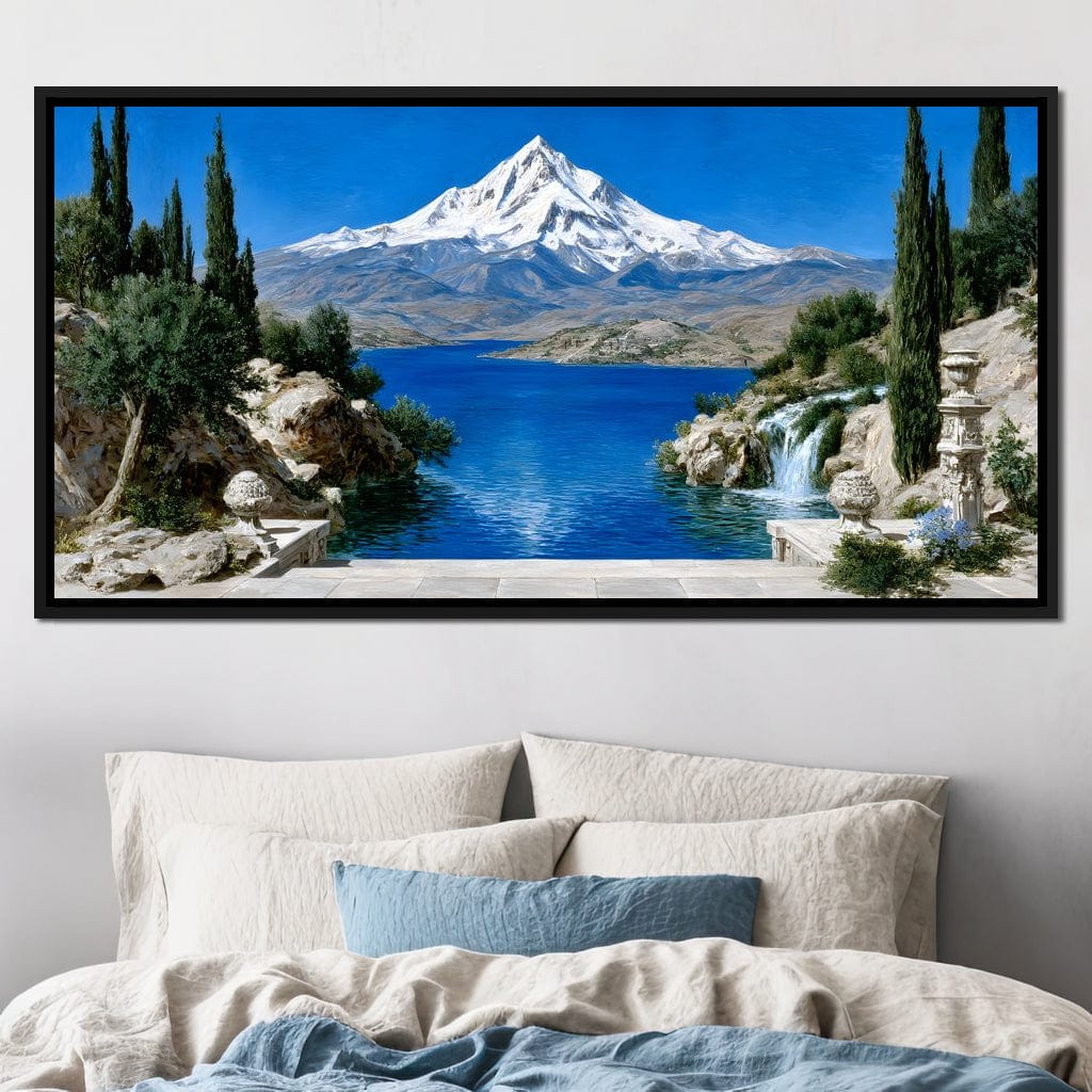 Majestic Peaks and Tranquility Canvas Wall Art