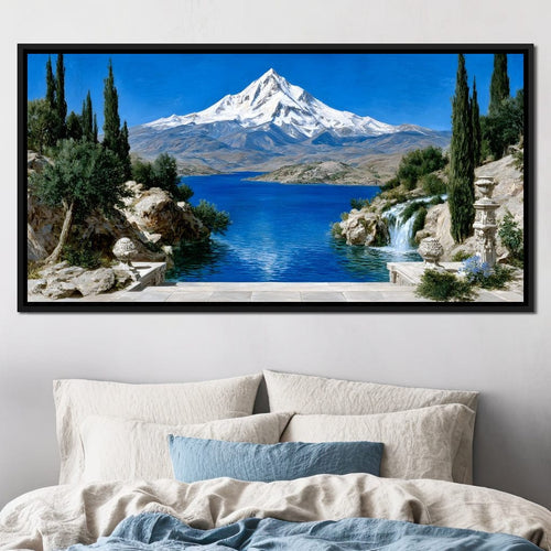 Majestic Peaks and Tranquility Canvas Wall Art