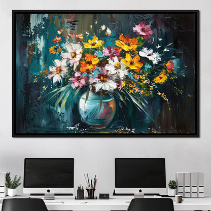 Bouquet of Wild Vibrance Canvas Wall Art