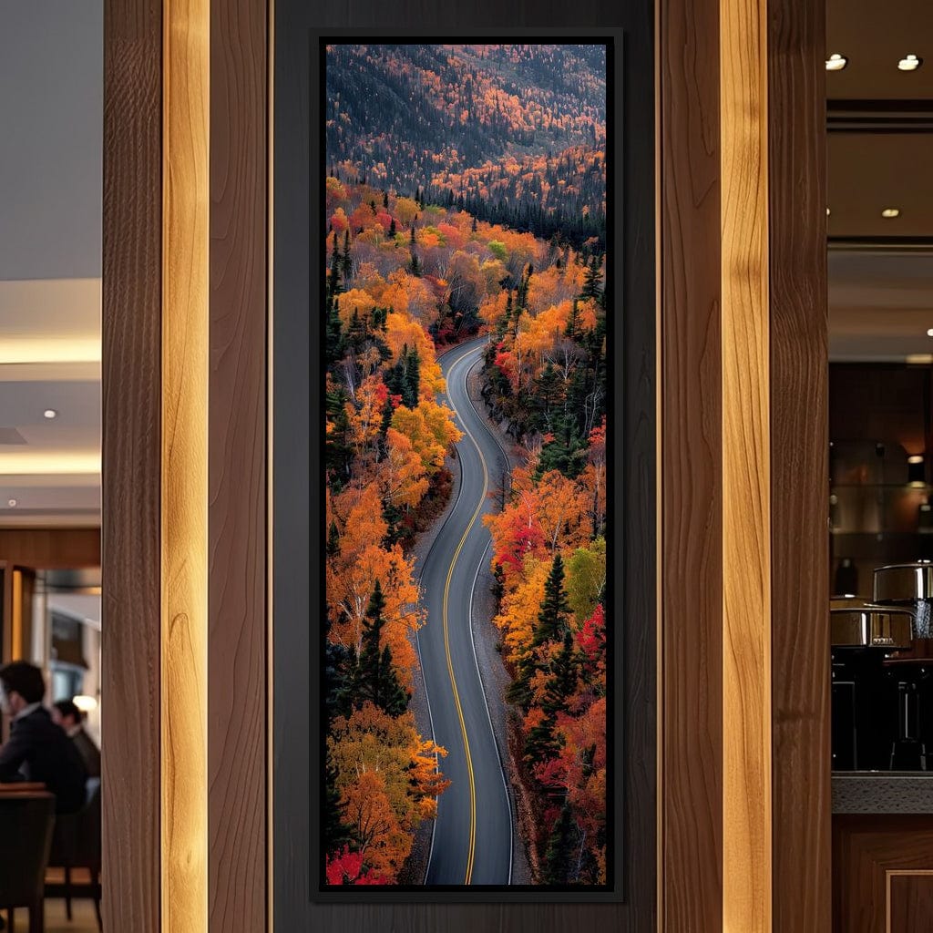 Autumn Road Canvas Wall Art