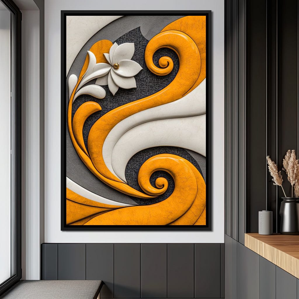 Fusion of Flower and Flow Canvas Wall Art