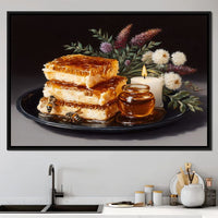 Golden Honeycombs Canvas Wall Art