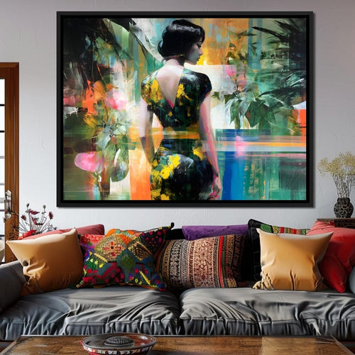 Tropical Garden Muse Portrait Canvas Wall Art