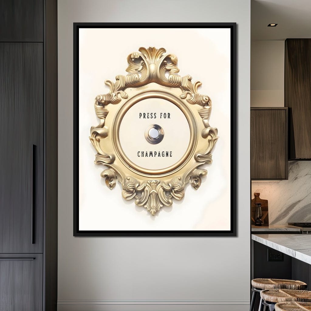 Press for Champagne Canvas Wall Art