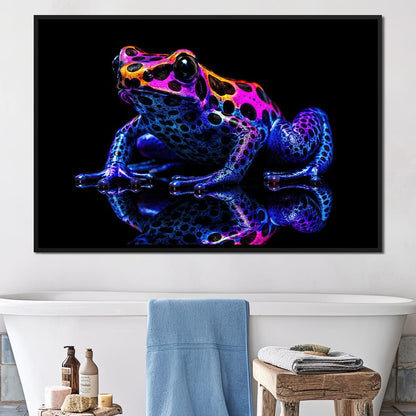 Electric Dart Frog Canvas Wall Art