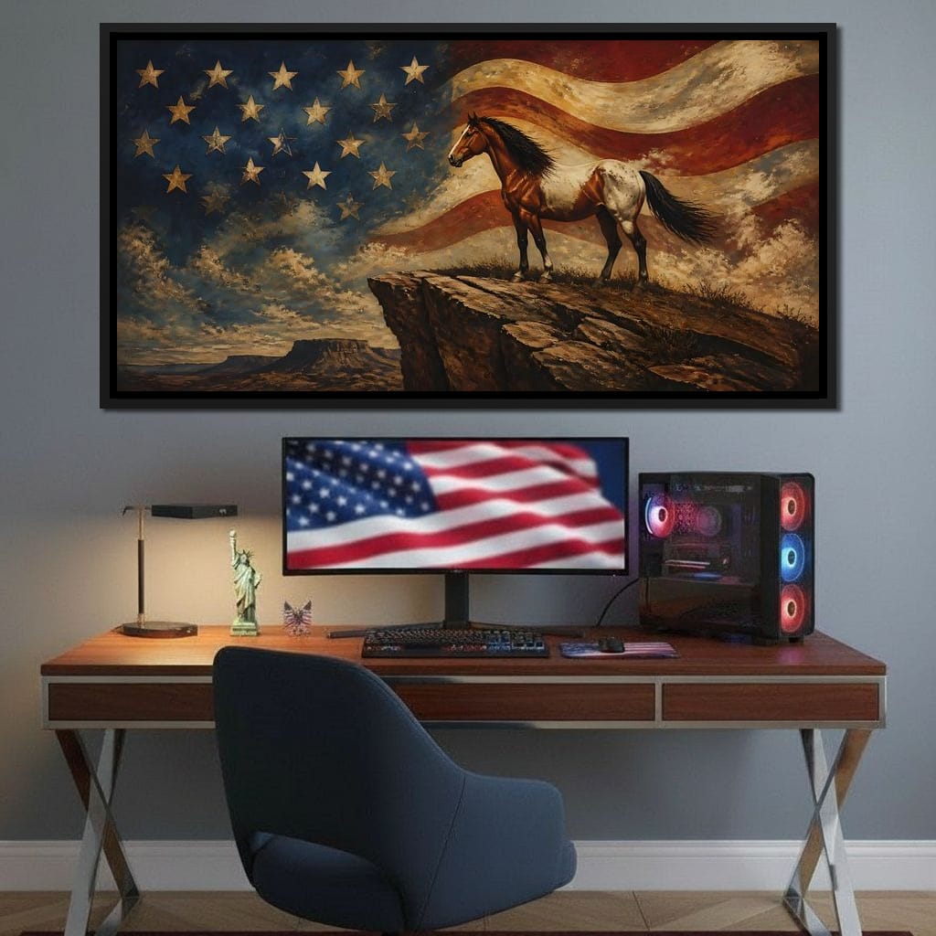 Gallant Spirit Of The Frontier Canvas Wall Art