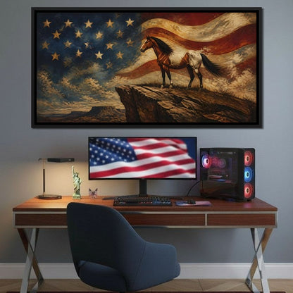 Gallant Spirit Of The Frontier Canvas Wall Art