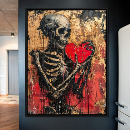 Romantic Skeleton 9 Canvas Wall Art