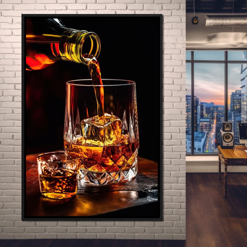 Whiskey's Prismatic Elegance Canvas Wall Art