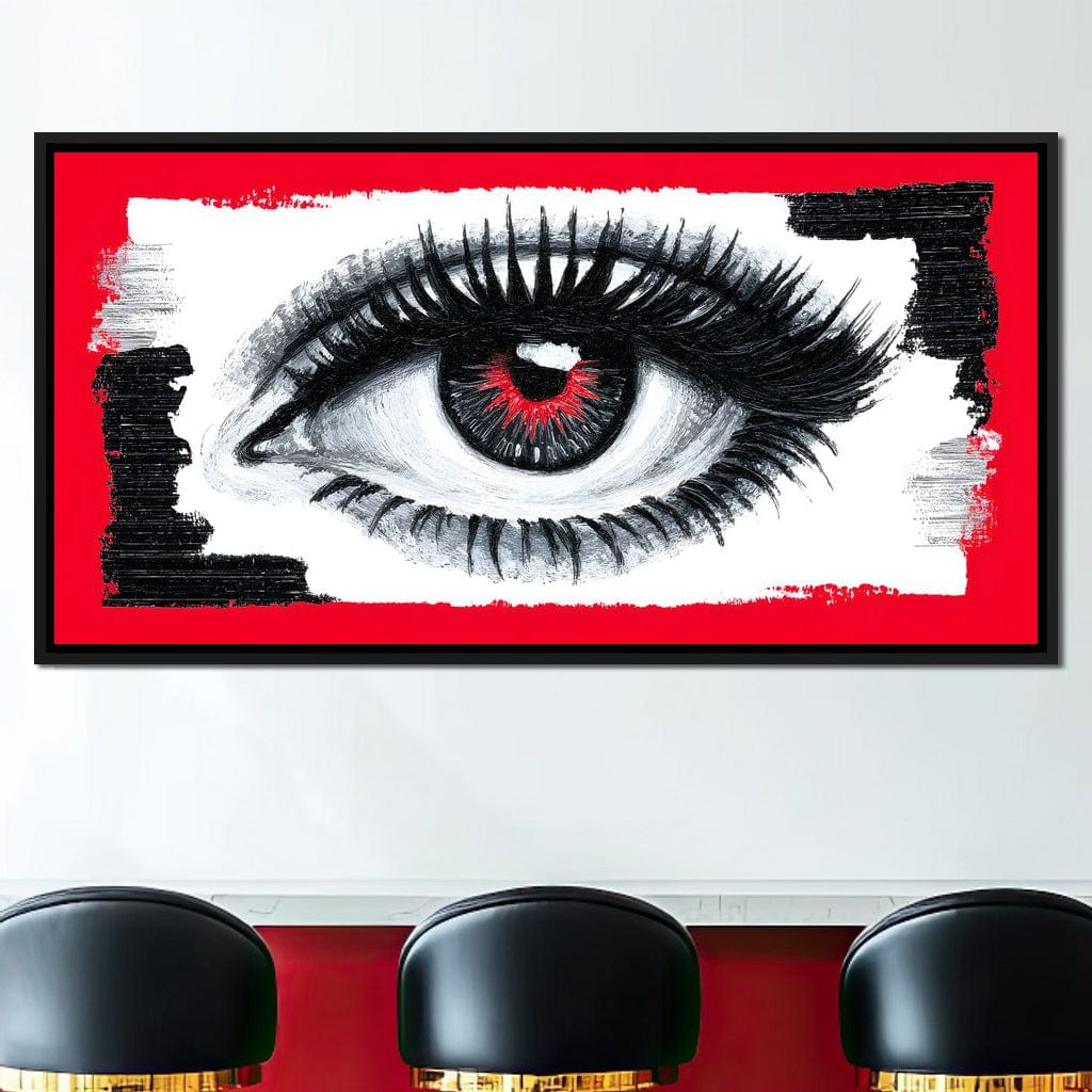 Fiery Sentinel Eye Awakens Canvas Wall Art