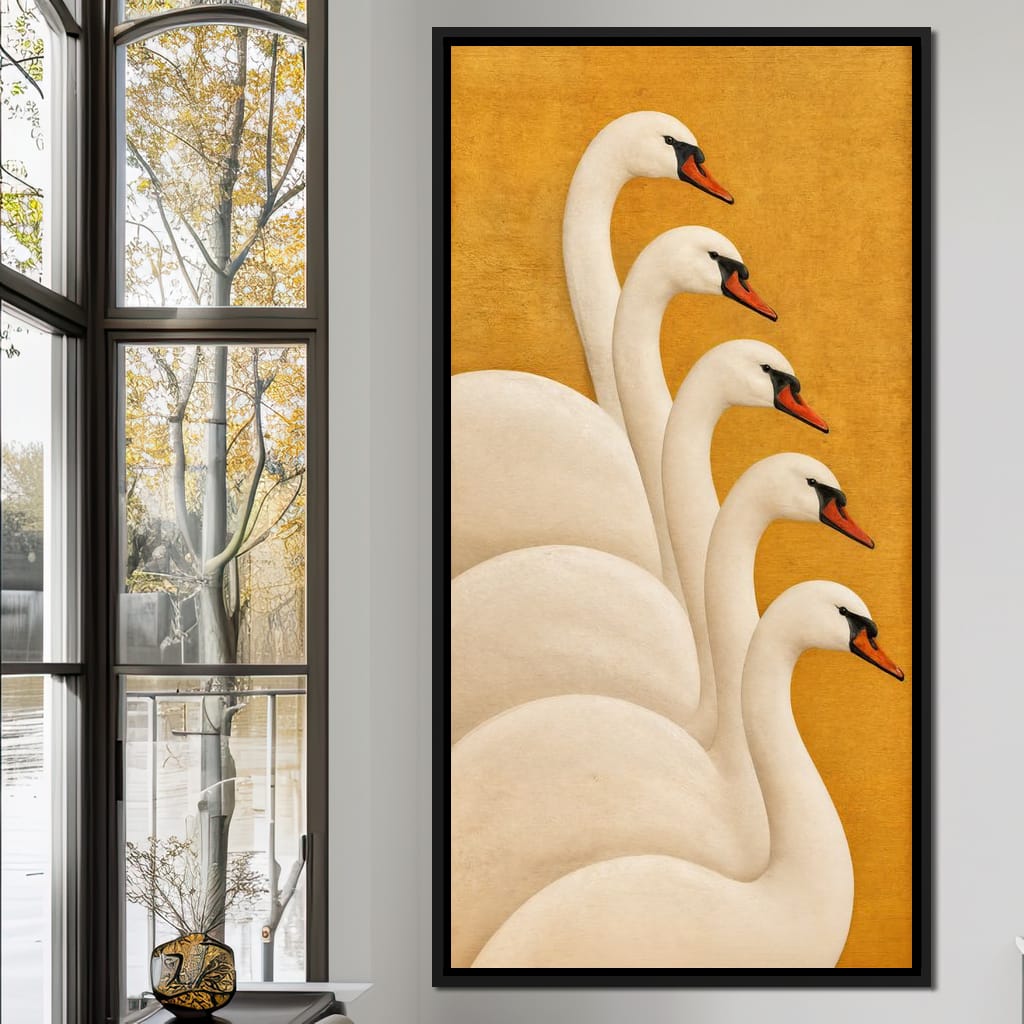 The Swan Assembly Canvas Wall Art