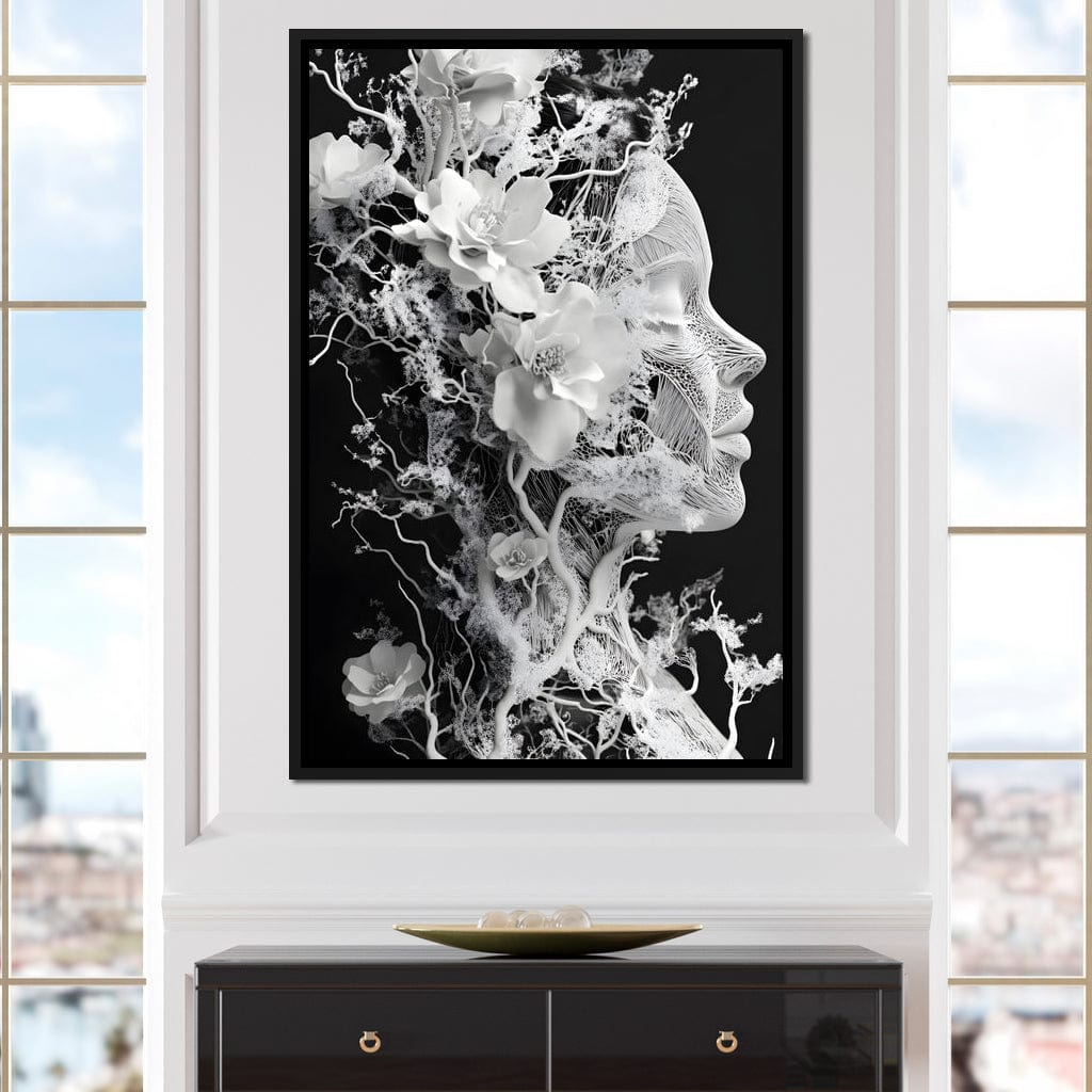 Floral Interlaced Reverie Canvas Wall Art