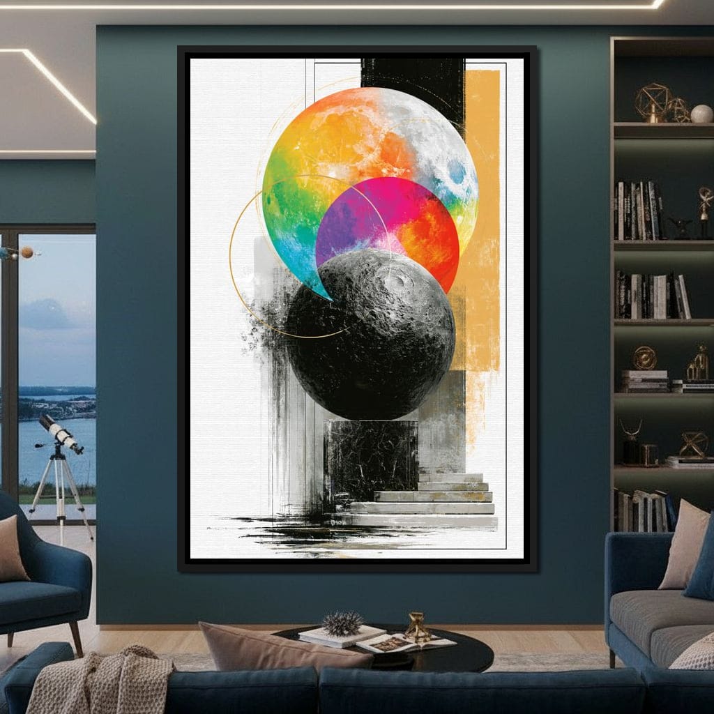 Celestial Geometry Beyond The Horizon Canvas Wall Art