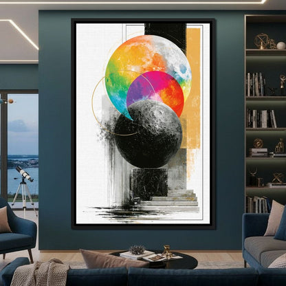 Celestial Geometry Beyond The Horizon Canvas Wall Art
