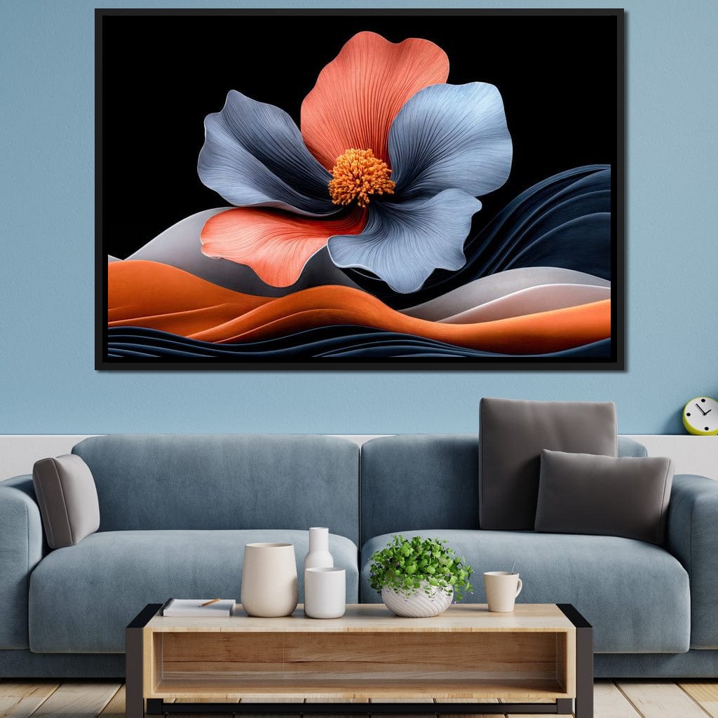 3D Bloom of Eternal Radiance Canvas Wall Art