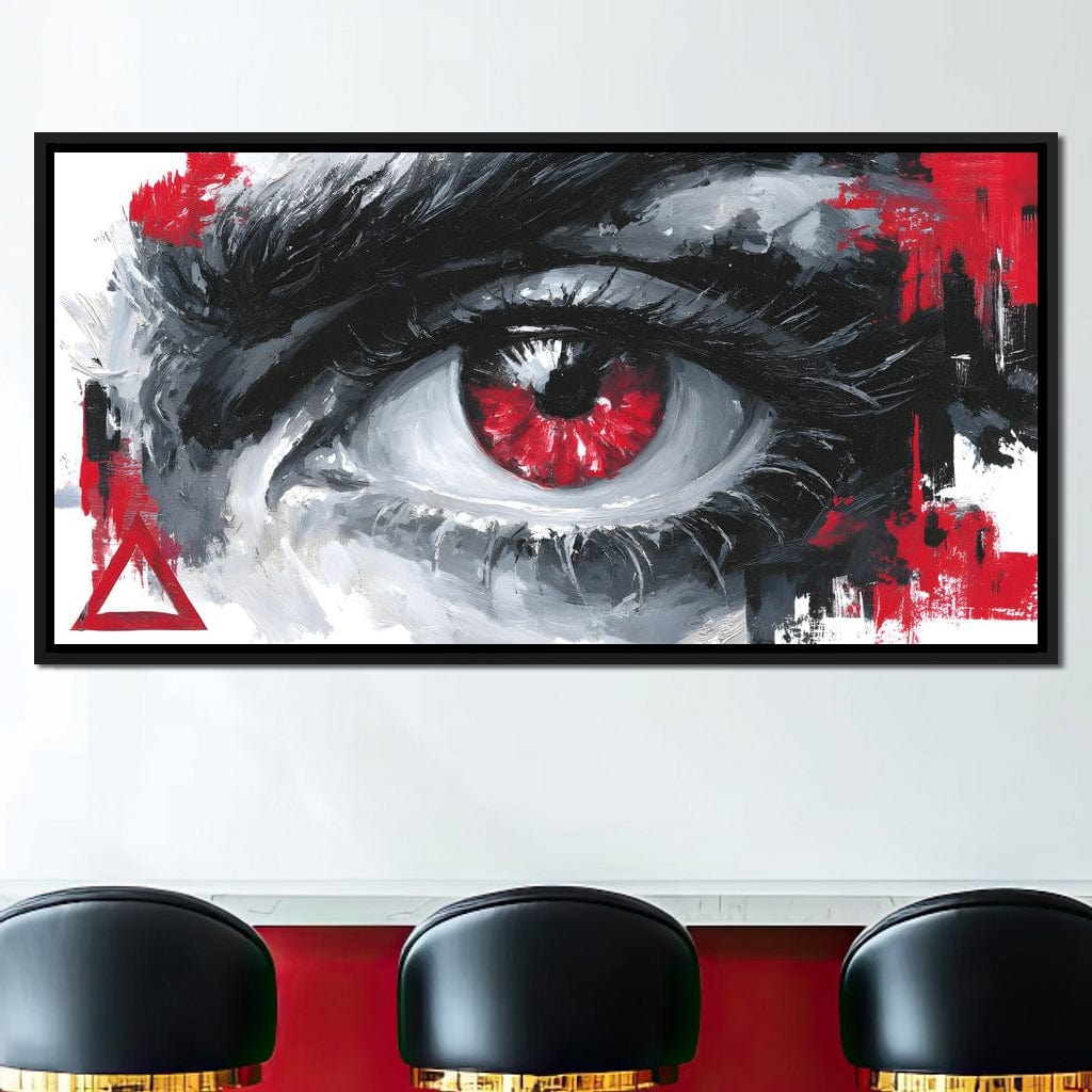 Fiery Iris Abstract Eye Storm Canvas Wall Art