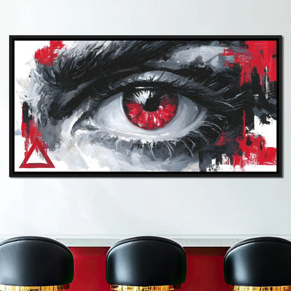 Fiery Iris Abstract Eye Storm Canvas Wall Art
