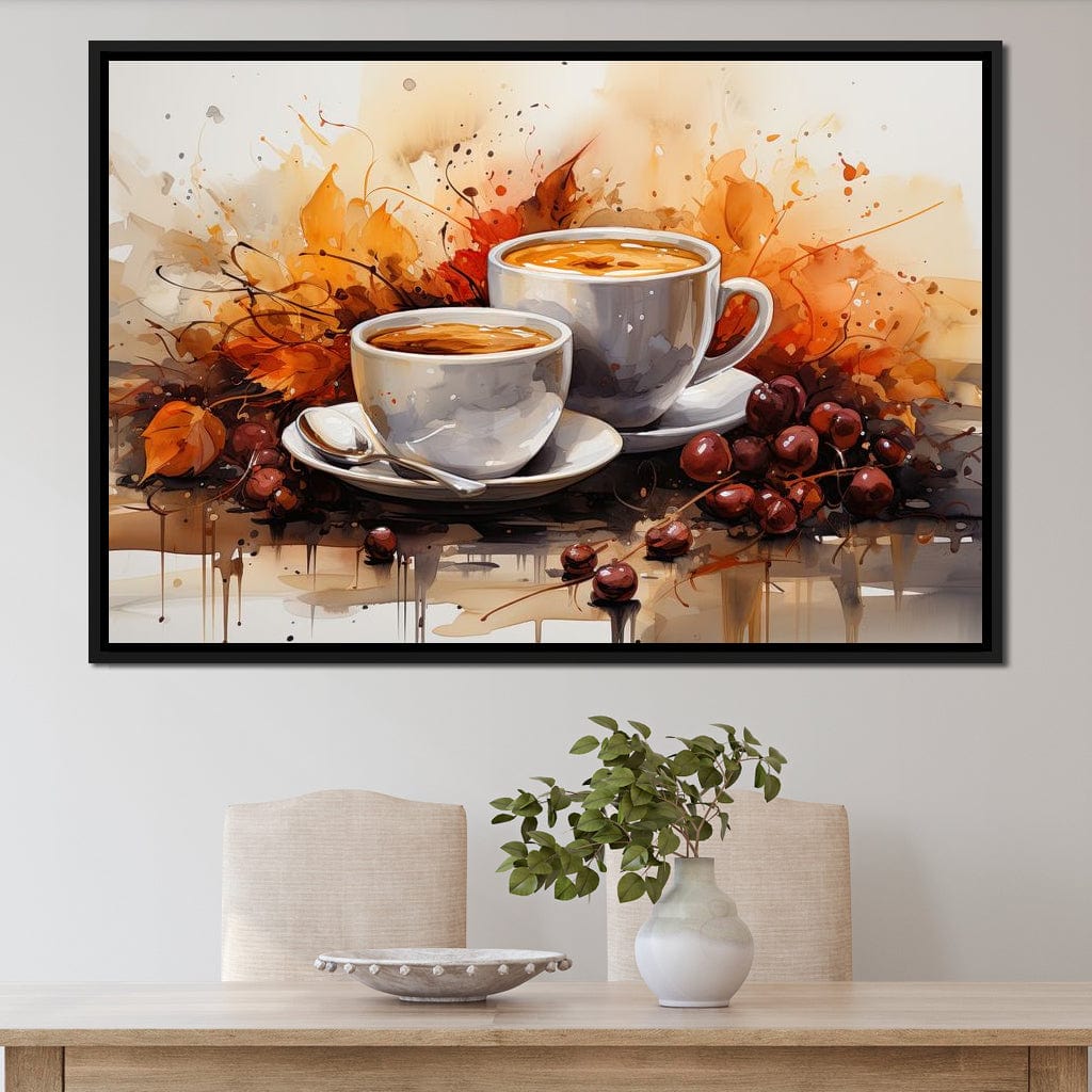Autumn Coffee Brew Canvas Wall Art