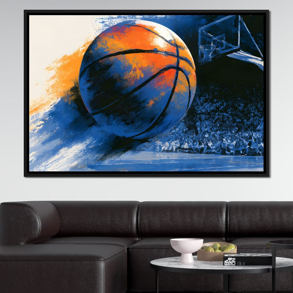 Flight of the Basketball Canvas Wall Art